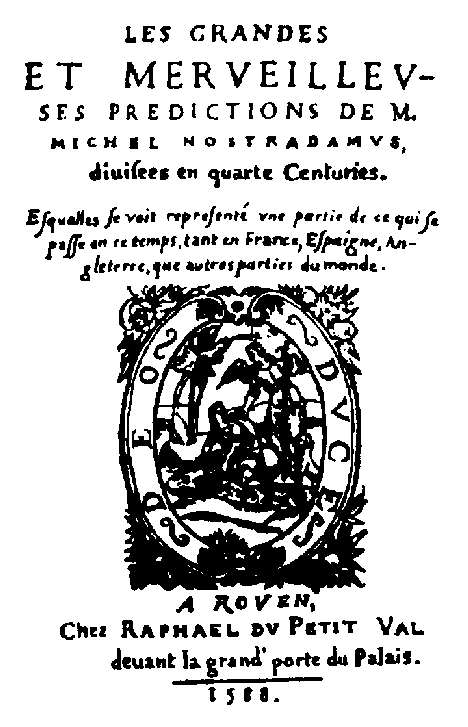 Edition Raphaël Du Petit Val, 1588