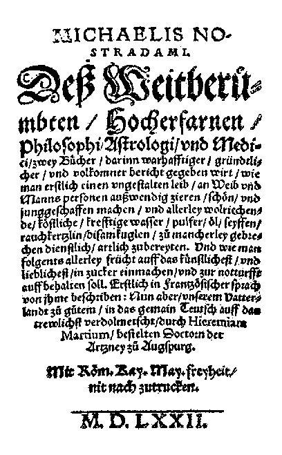 Traité des Confitures (1572)