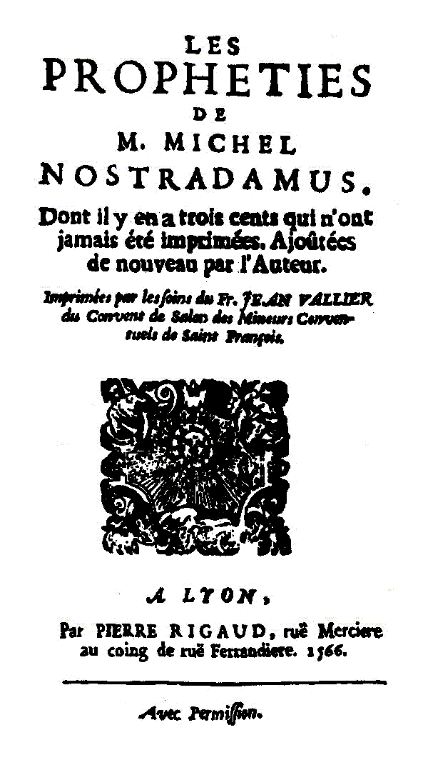 Edition des 
Prophéties (Avignon, vers 1716)