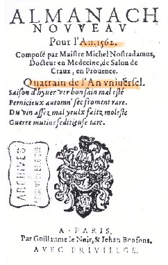 Almanach nouveau pour 1562