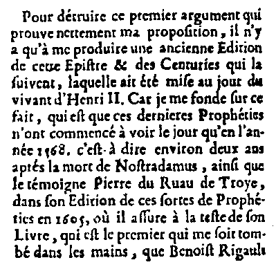 La Clef de Nostradamus (1710, p. 272)