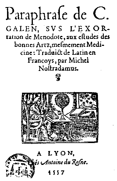 Paraphrase de Galien (1557)