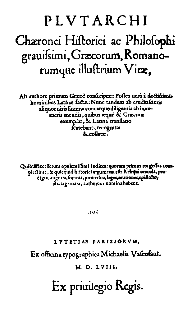 Plutarchi Chaeronei (1558)